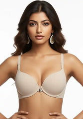 Front Open Buckle Hook Padded Bra – Soft Knit Fabric | Comfortable &amp; Supportive