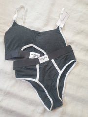 Front Hollow Sports vest cotton Bra Set – Threaded Cotton | Breathable & Stylish