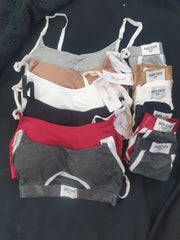 Front Hollow Sports vest cotton Bra Set – Threaded Cotton | Breathable & Stylish