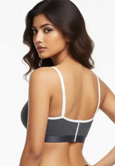 Front Hollow Sports vest cotton Bra Set – Threaded Cotton | Breathable & Stylish