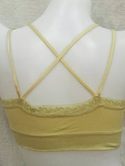 V-Neck Lace Trim Bra – Vest Cotton | Soft, Stylish & Comfortable