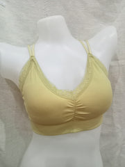 V-Neck Lace Trim Bra – Vest Cotton | Soft, Stylish & Comfortable